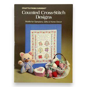 Current Counted Cross Stitch Designs Booklet Samplers Vintage 1984